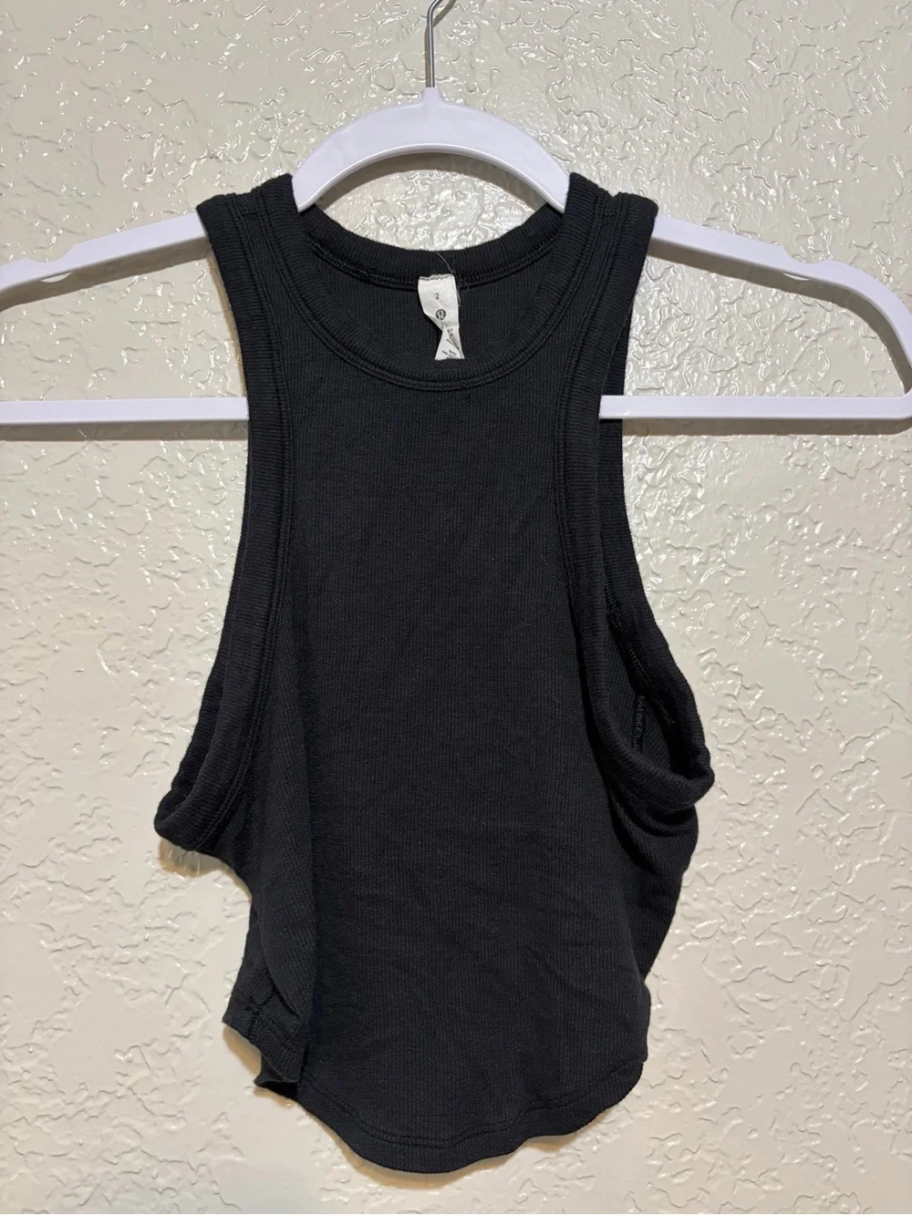 Lululemon Hold Tight Cropped Tank Top Black Size 2